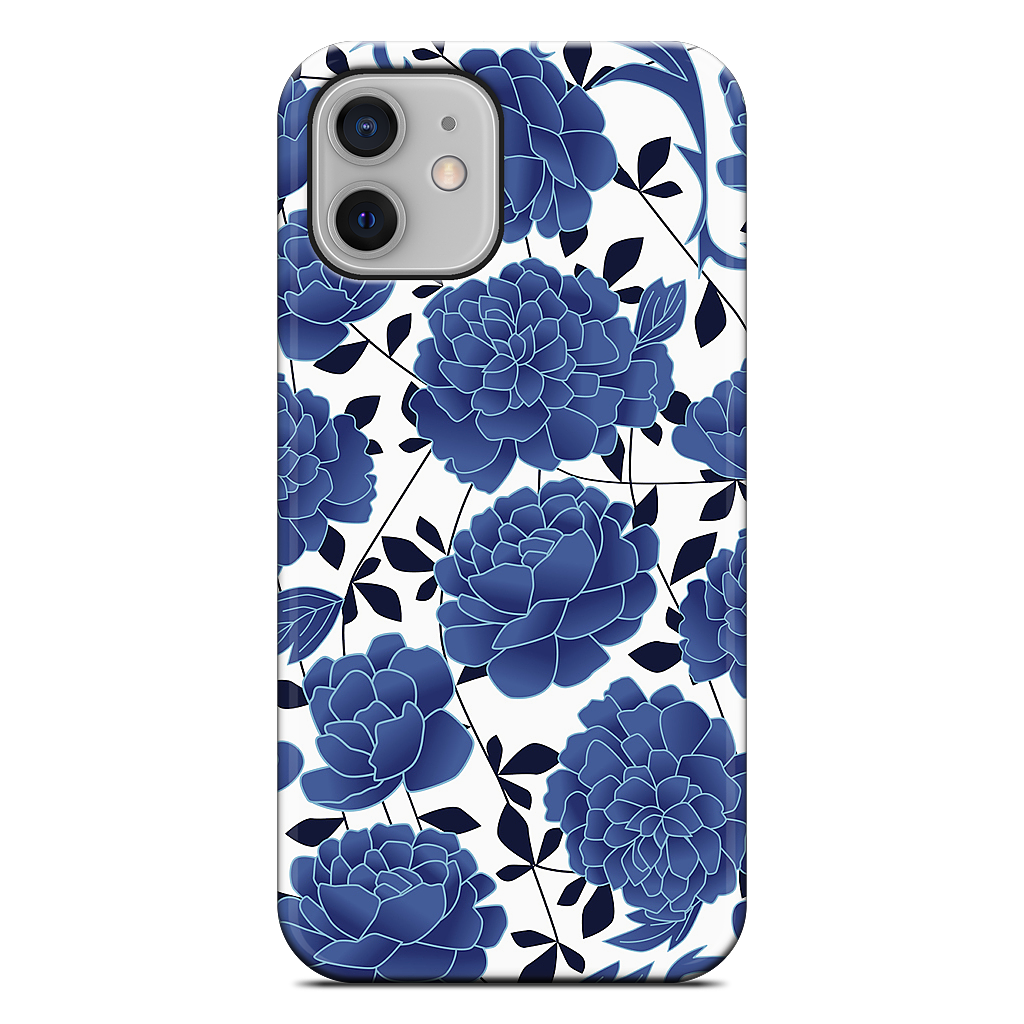 Blue flowers iPhone Case