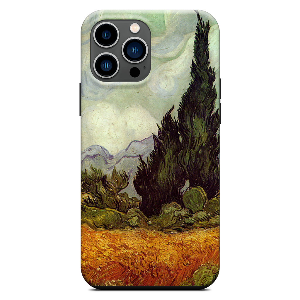 A Wheatfield with Cypresses iPhone Case