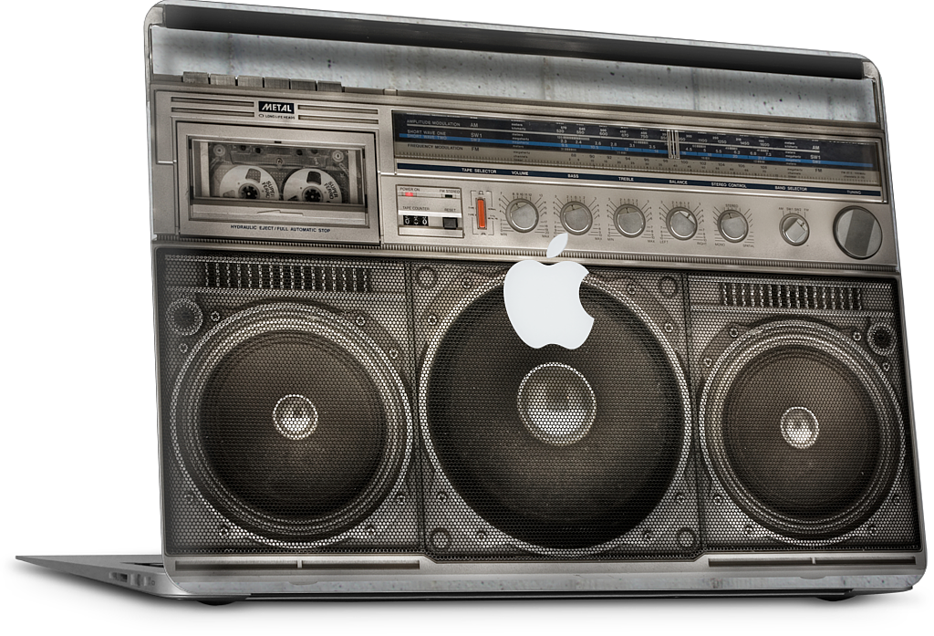 Boombox MacBook Skin