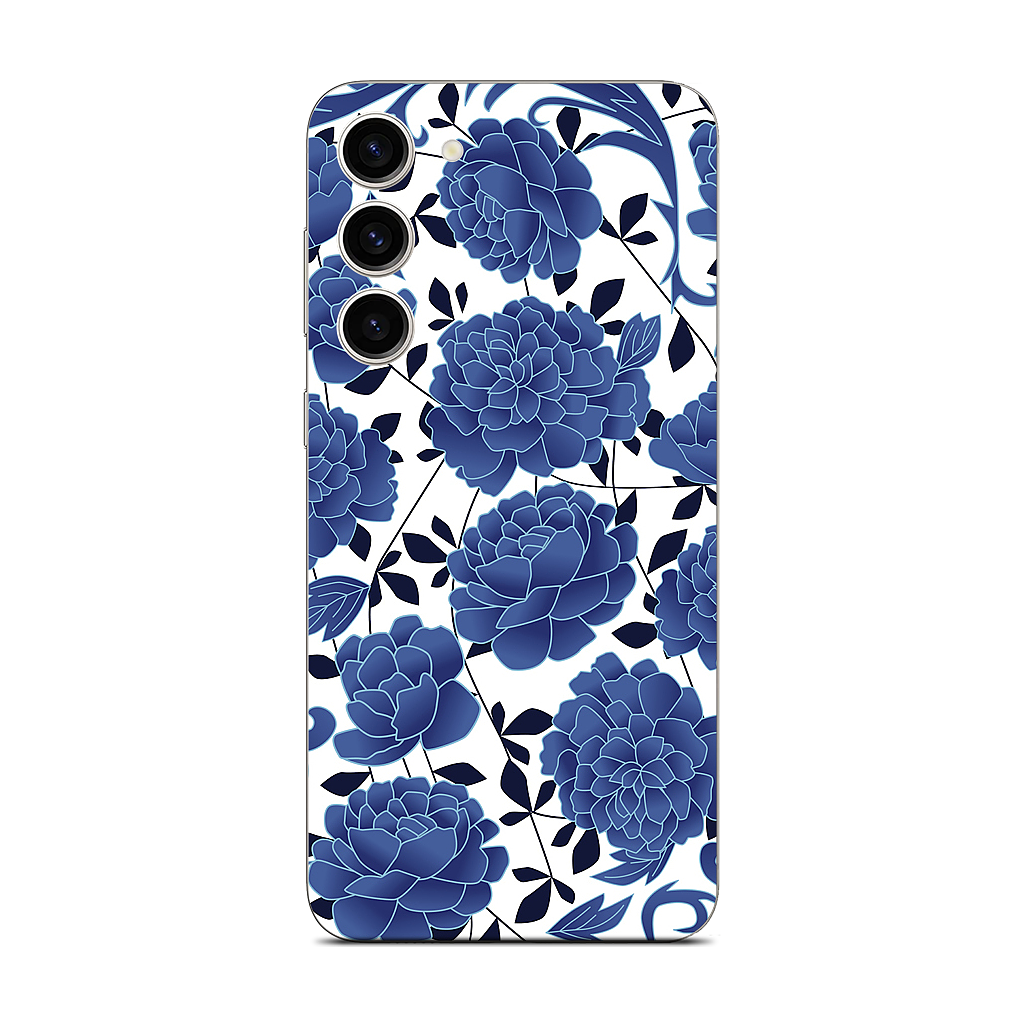 Blue flowers Samsung Skin