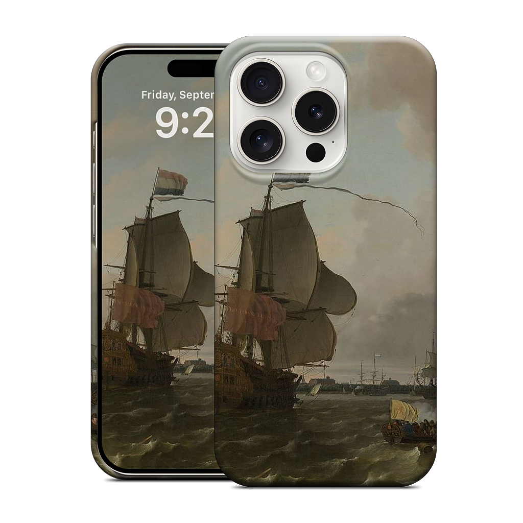 The Warship Brielle on the Maas Rotterdam iPhone Case