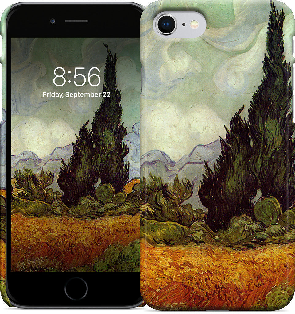 A Wheatfield with Cypresses iPhone Case