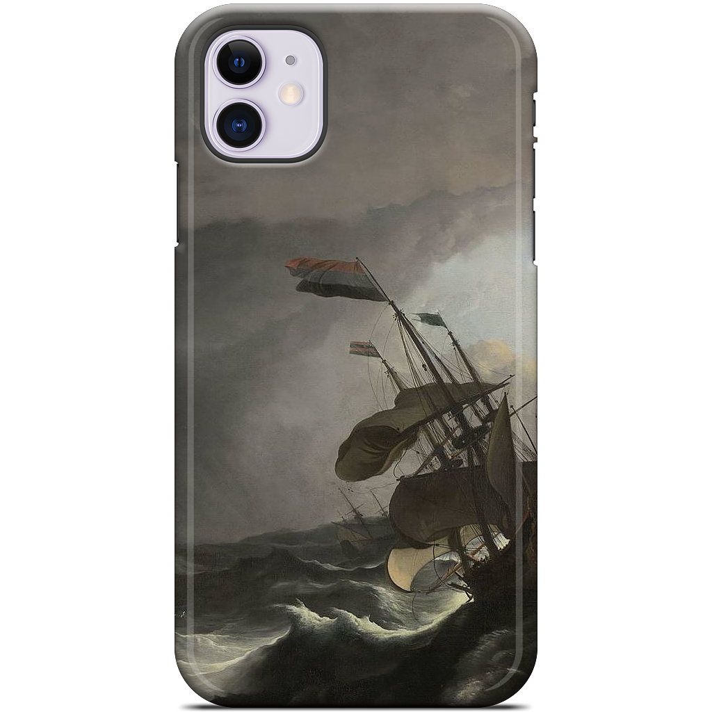 Warships During a Storm iPhone Case