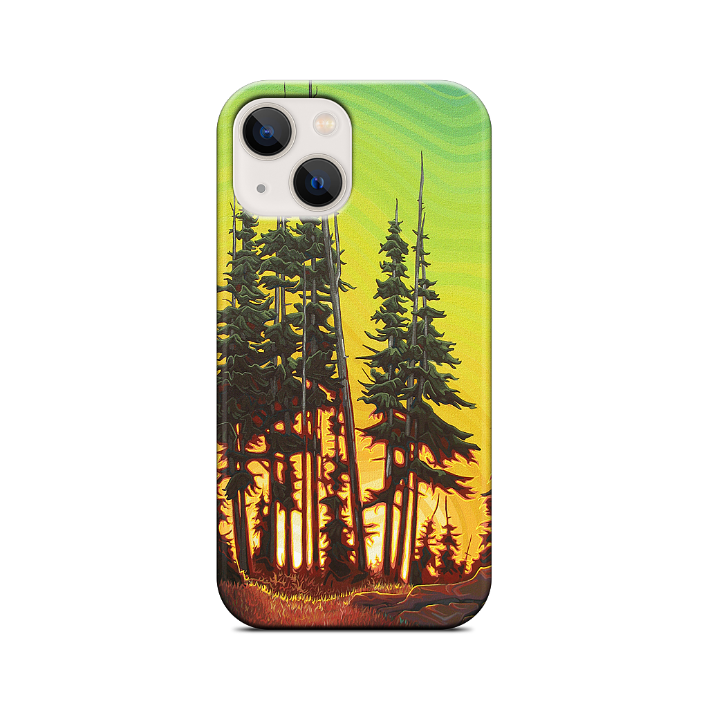 Green Skies At Night iPhone Case