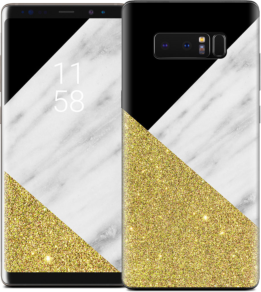 Gold and Real Italian Marble Collage Samsung Skin