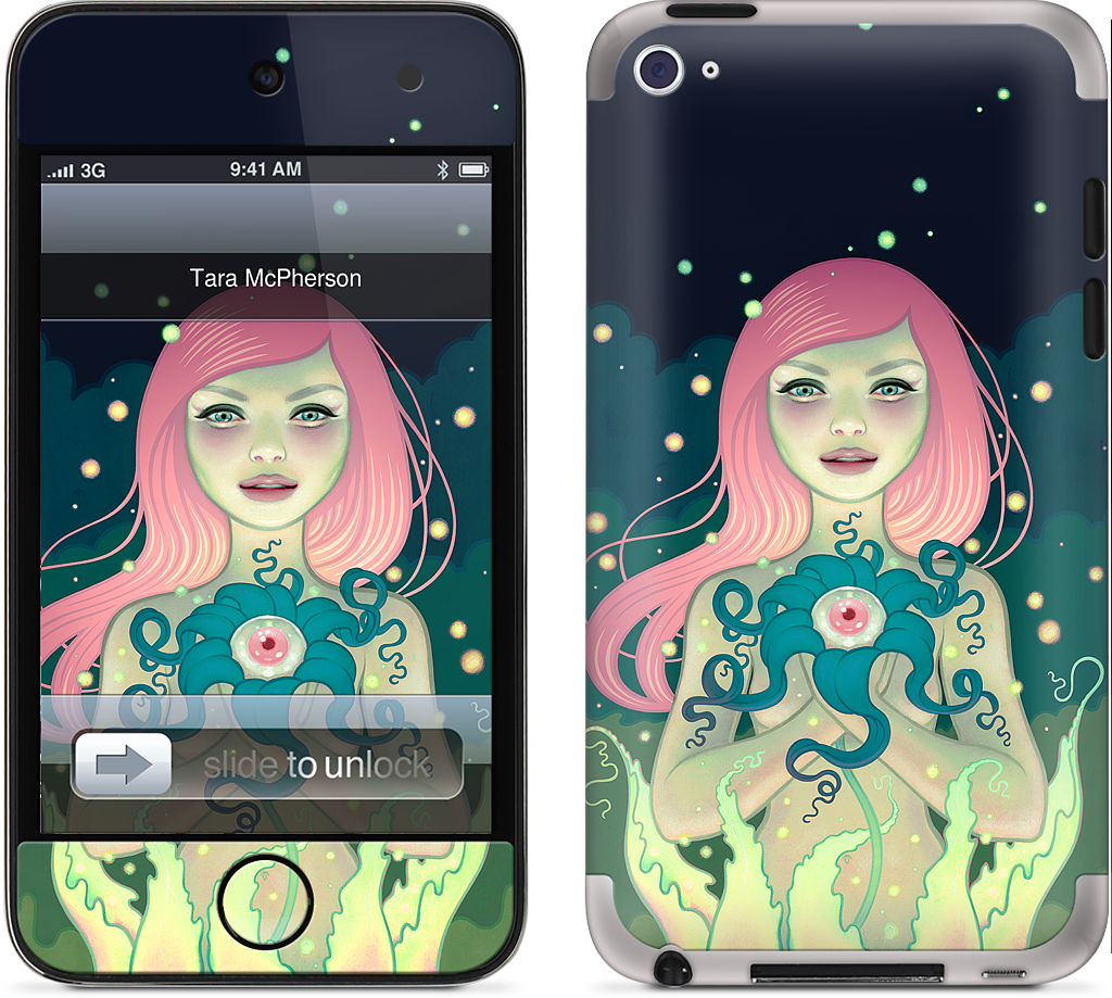 Midnight Bloom iPod Skin