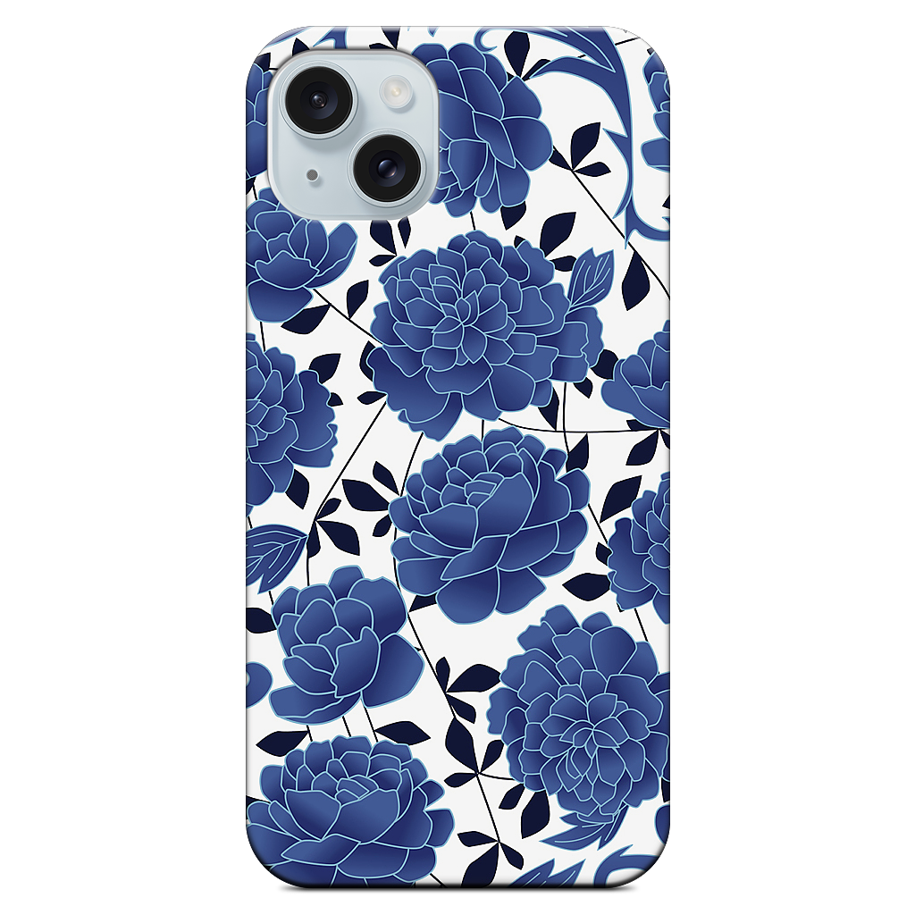 Blue flowers iPhone Case