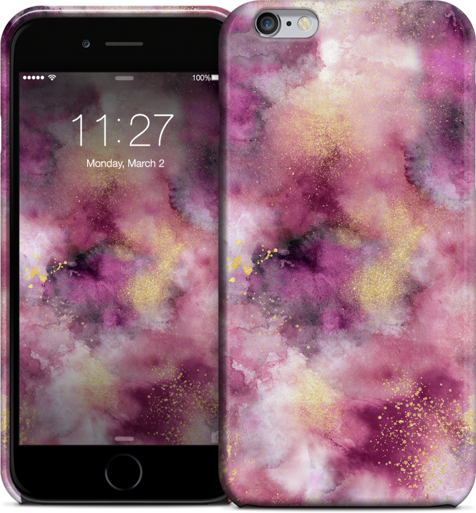 Watercolor Marble Pink Gold iPhone Case
