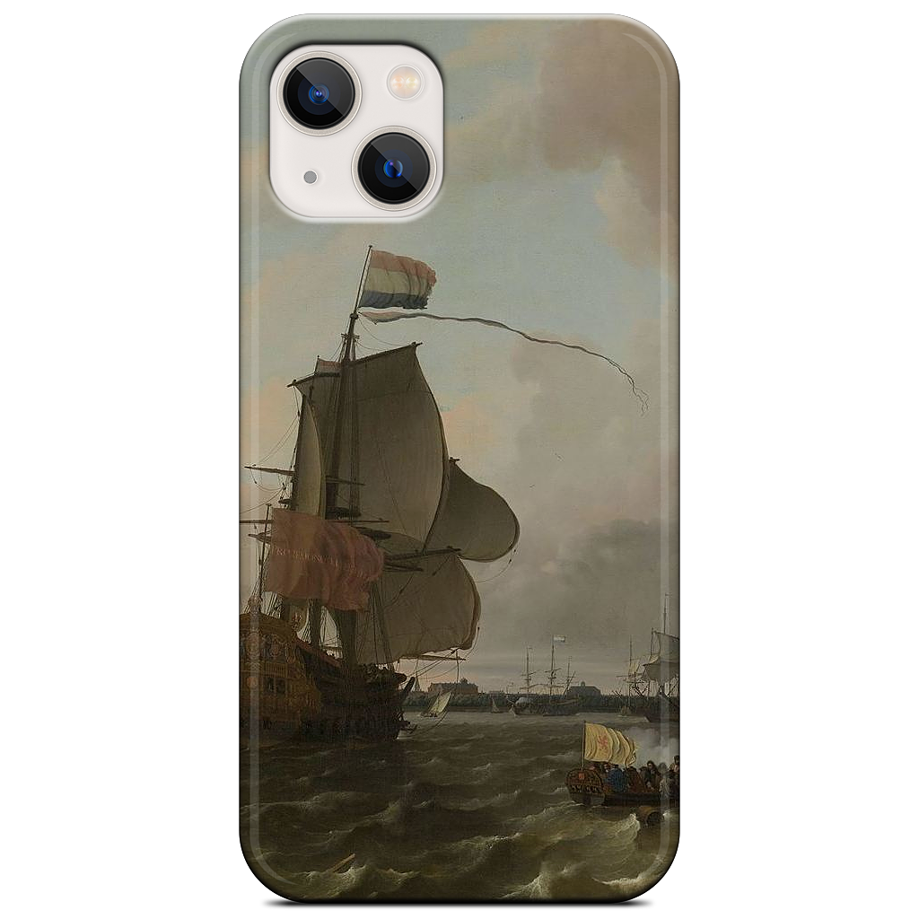 The Warship Brielle on the Maas Rotterdam iPhone Case