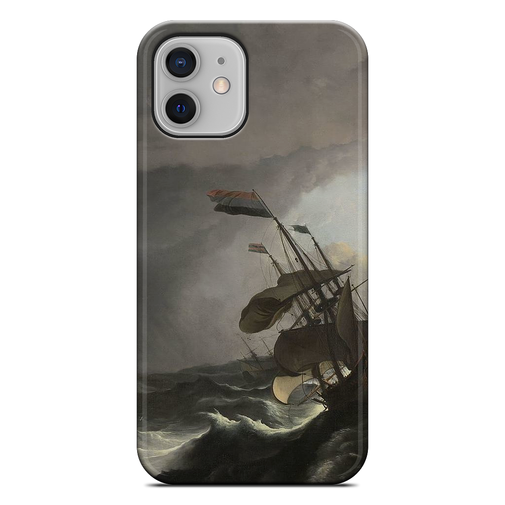 Warships During a Storm iPhone Case