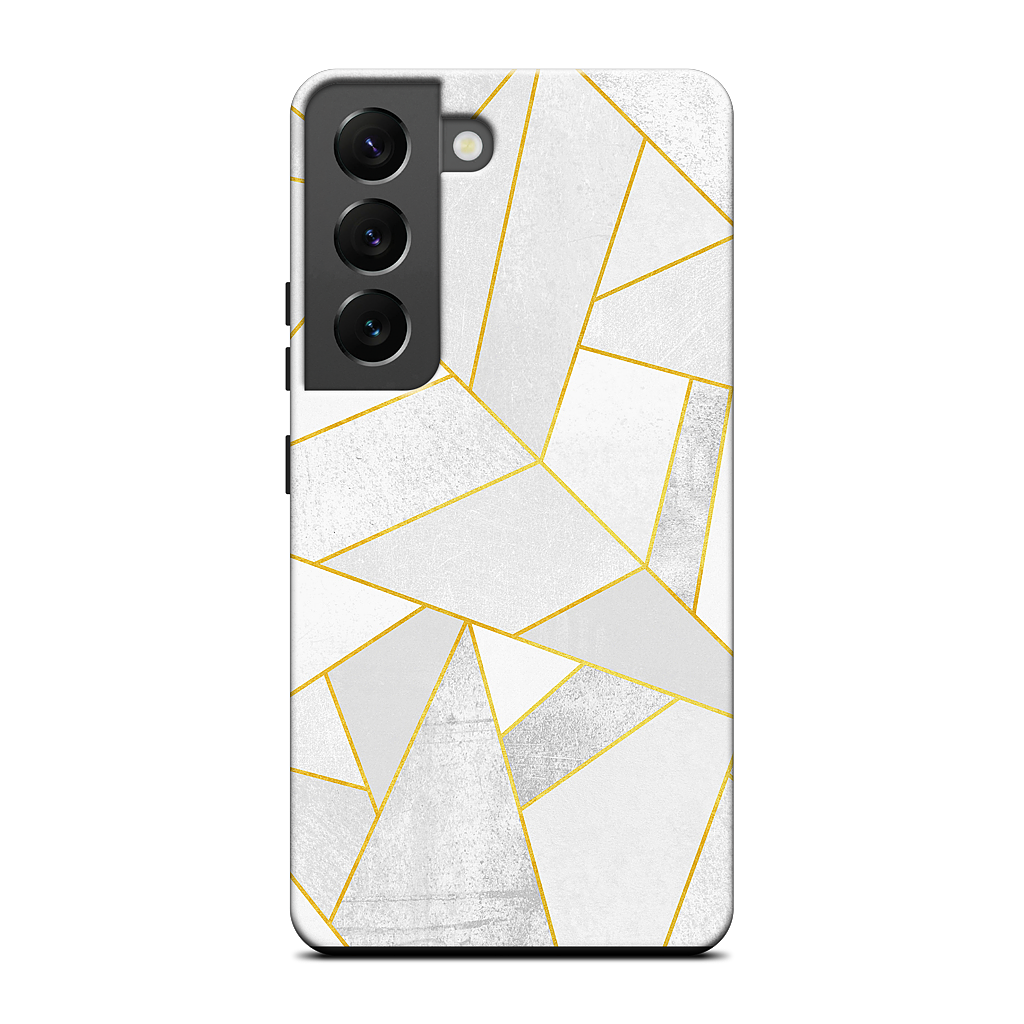 White Stone / Golden Lines Samsung Case