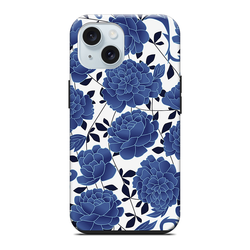 Blue flowers iPhone Case