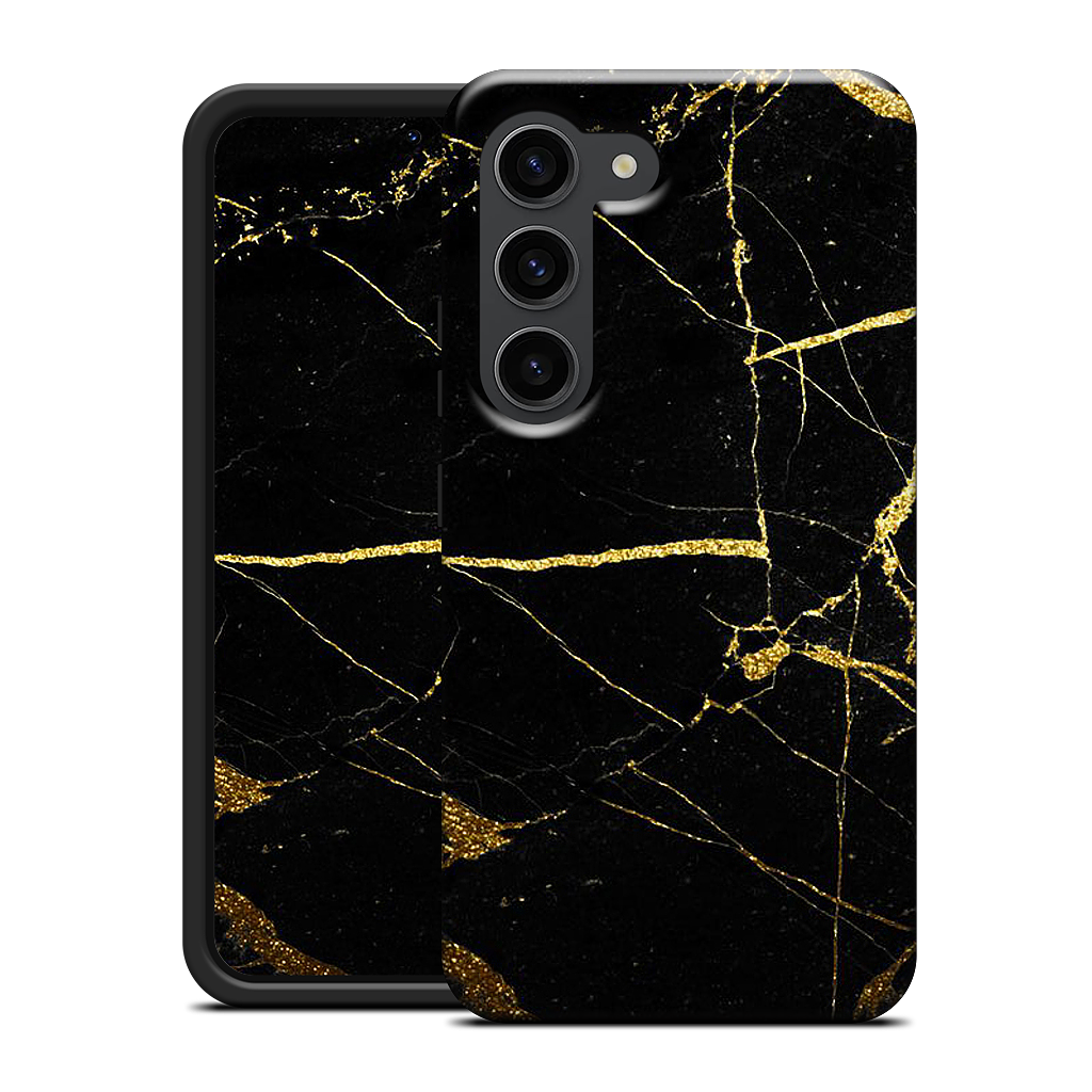 Black and Gold Marble Samsung Case
