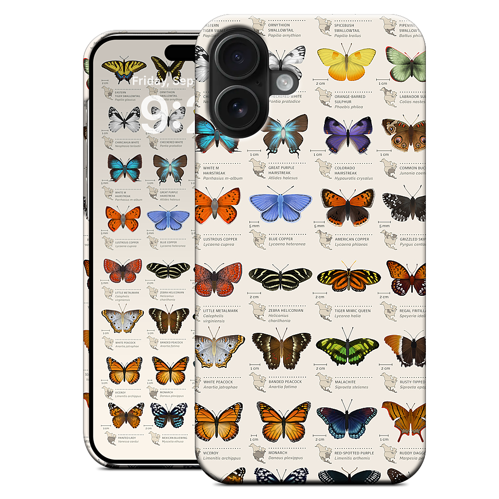 42 North American butterflies iPhone Case