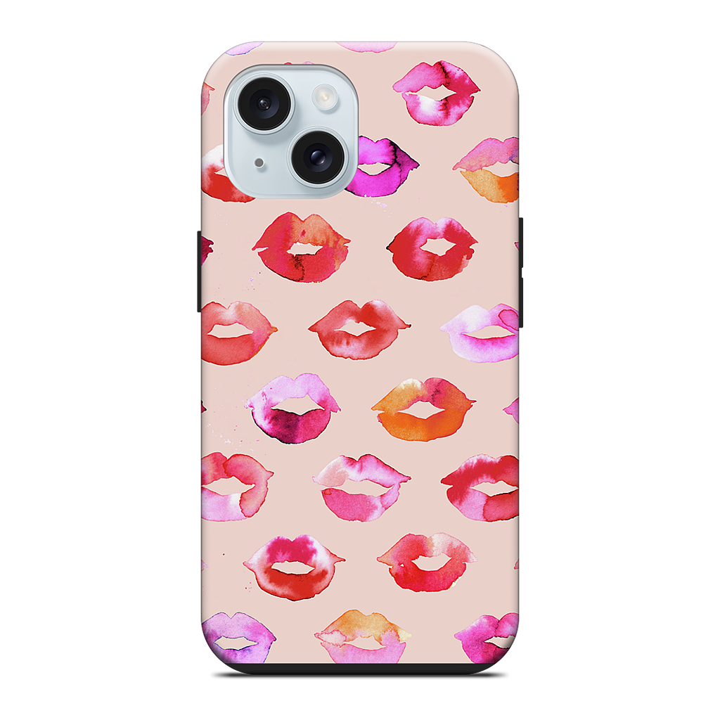 Sweet Coral Pink Lips iPhone Case