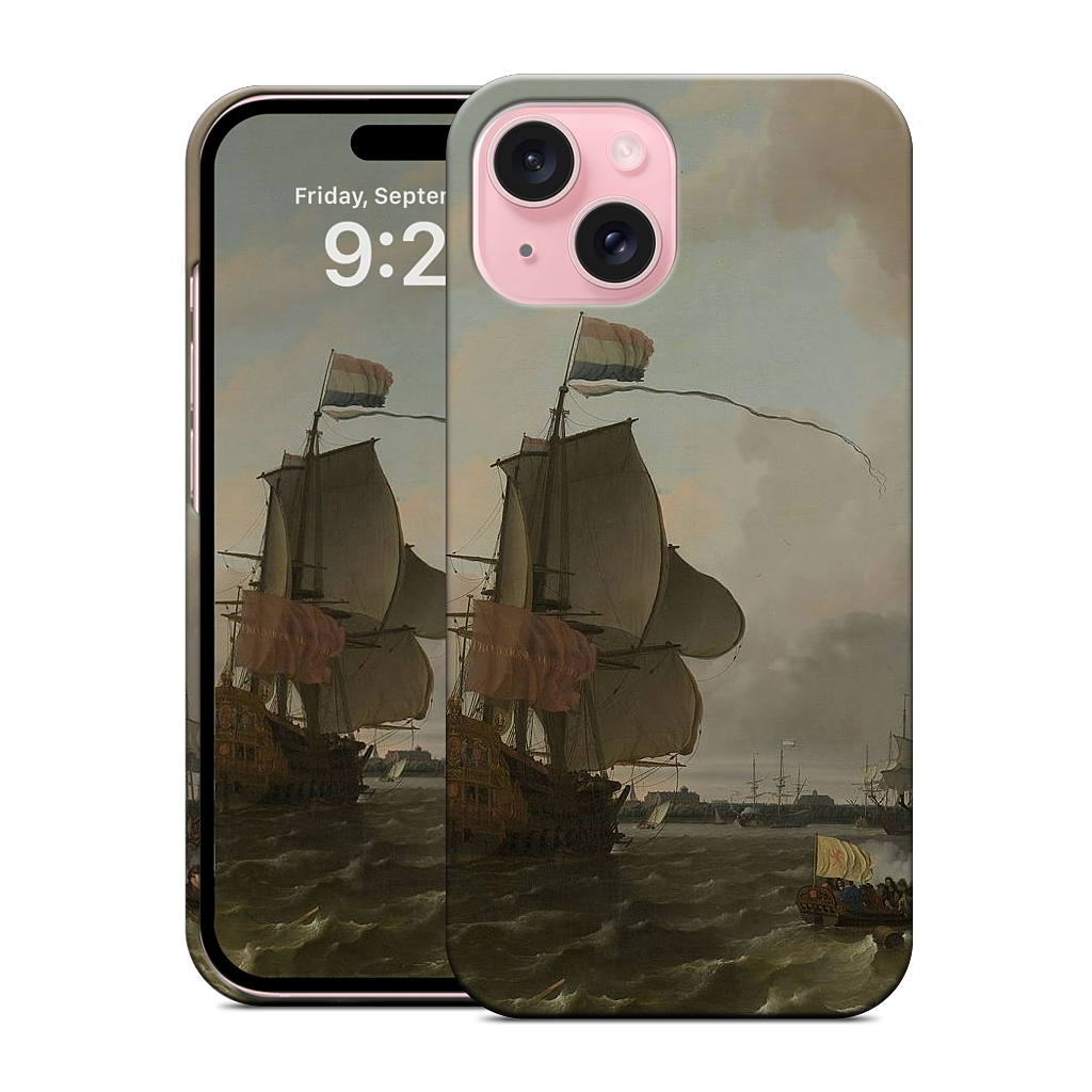 The Warship Brielle on the Maas Rotterdam iPhone Case
