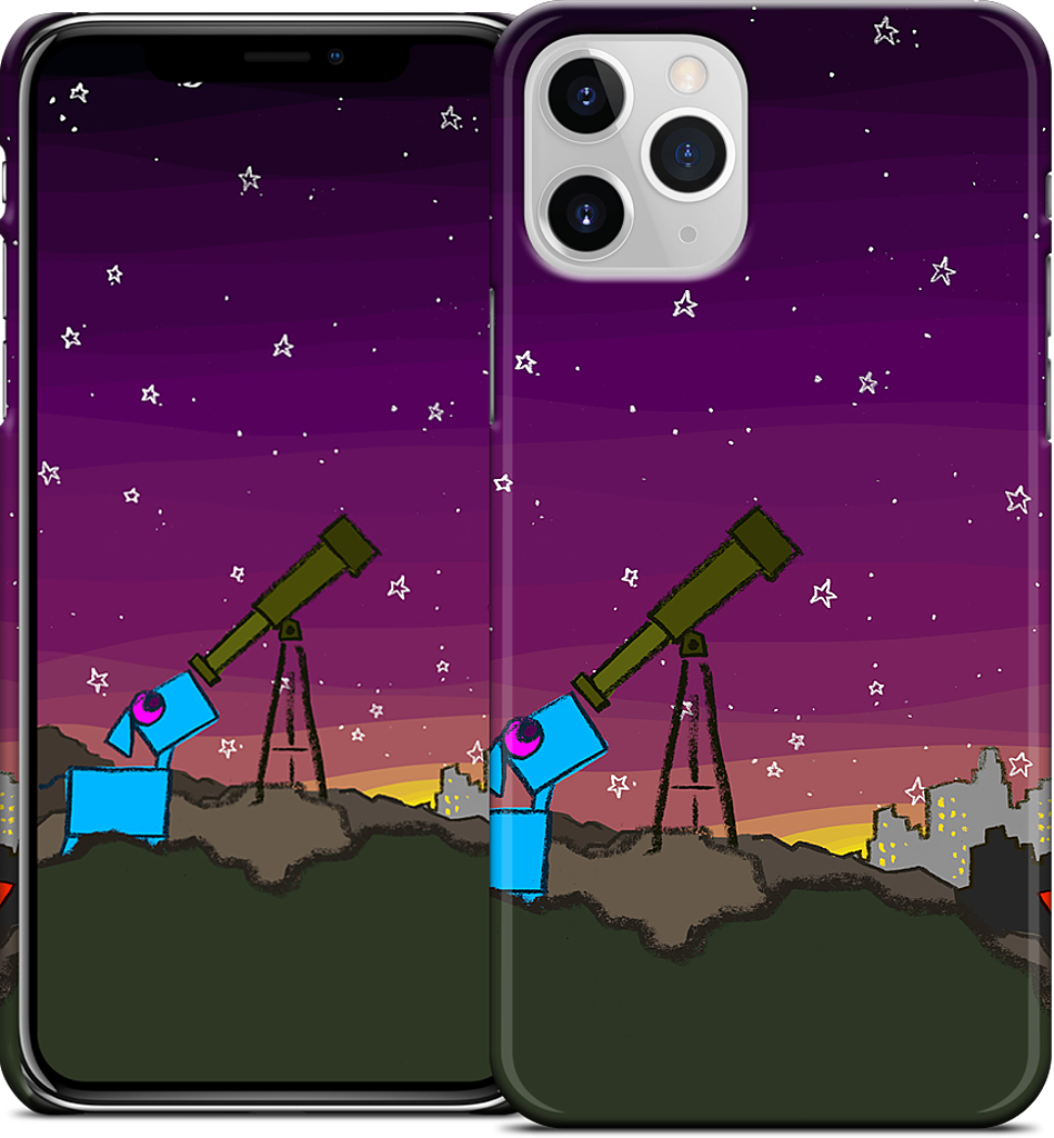 Space Dog Telescope iPhone Case