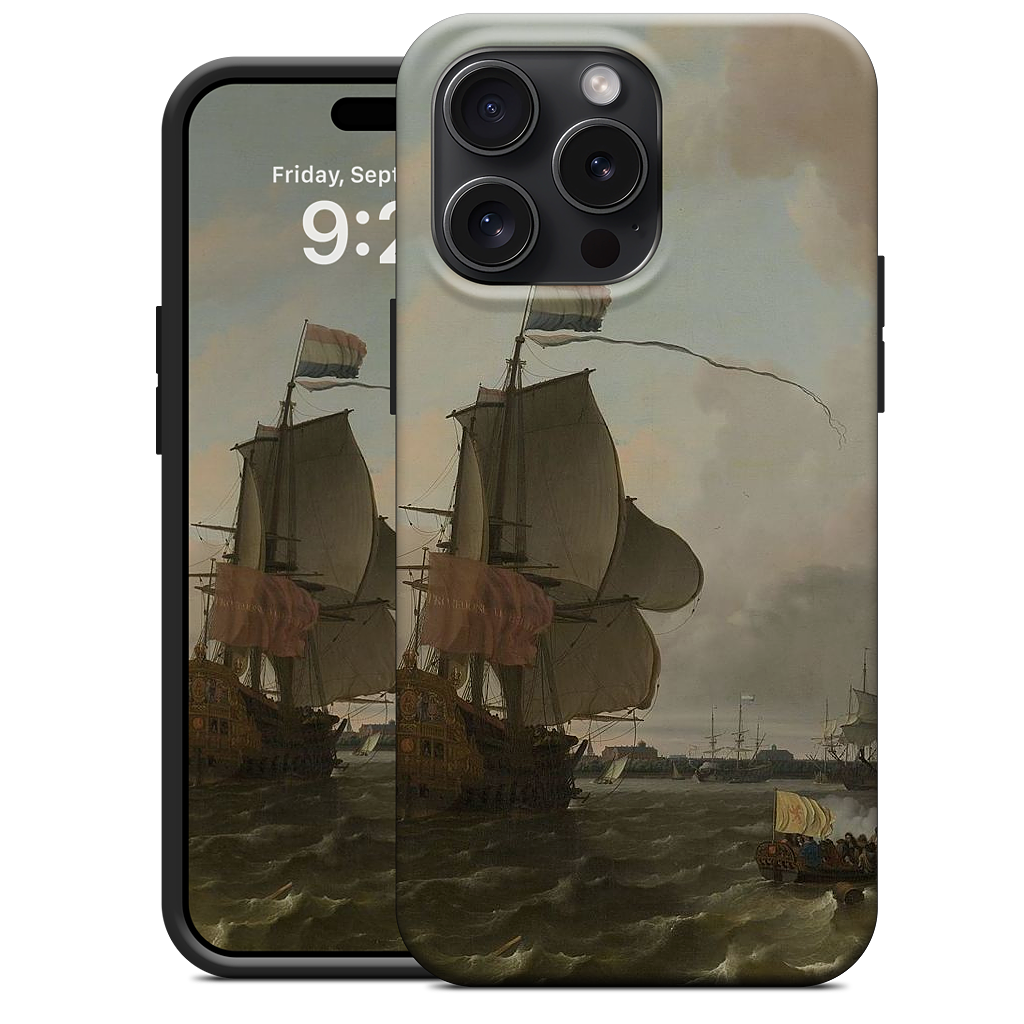 The Warship Brielle on the Maas Rotterdam iPhone Case