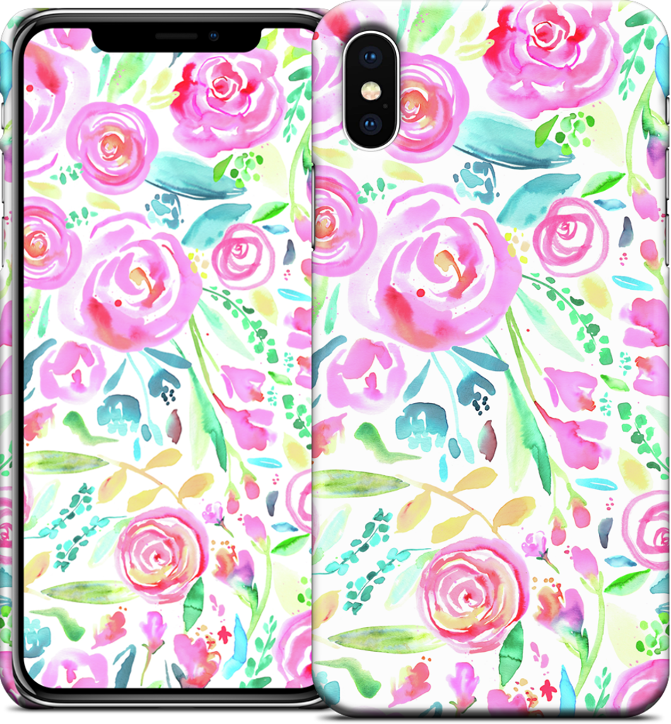 Sweet Floral Roses Pastel Bouquet iPhone Case