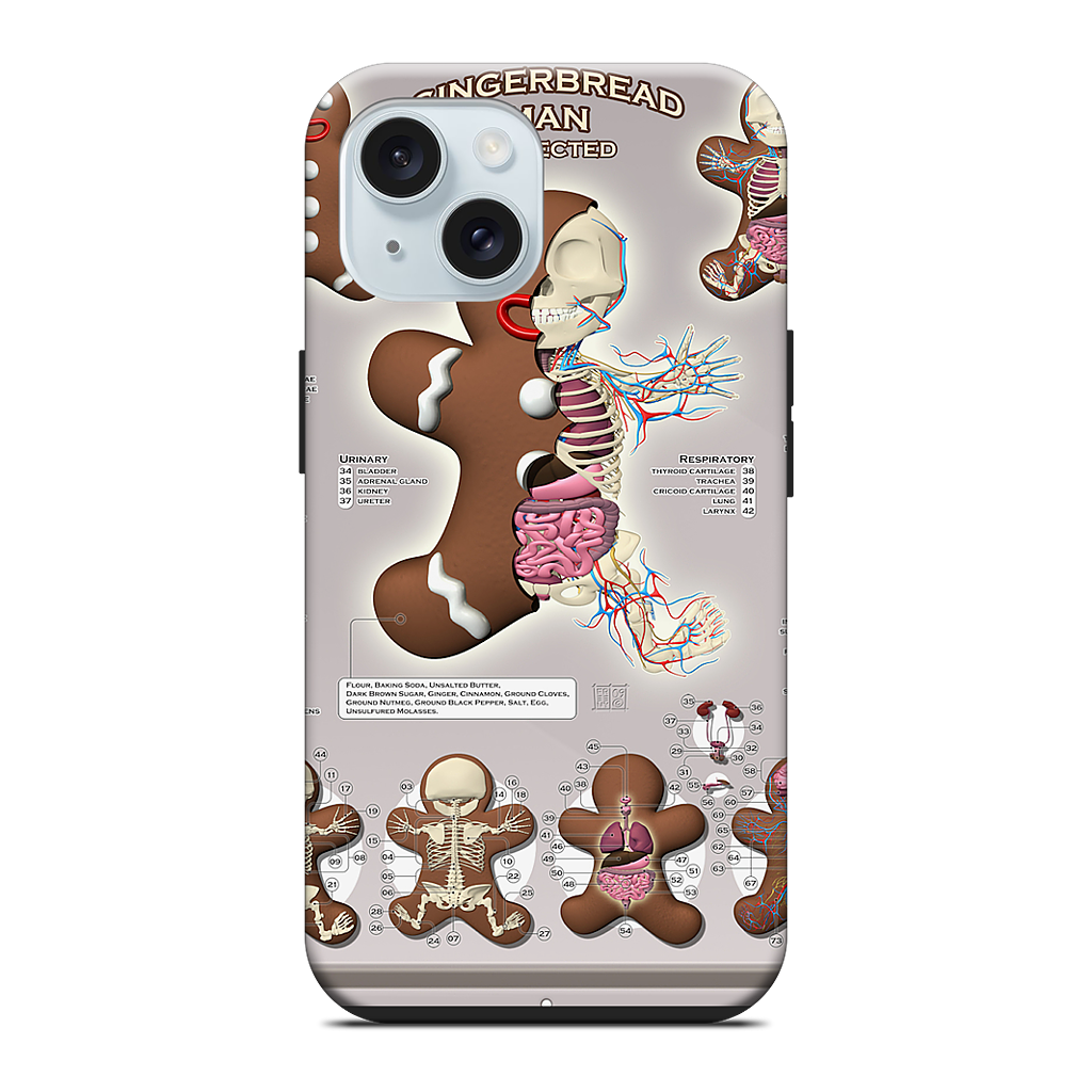 Gingerbread Man Dissected iPhone Case