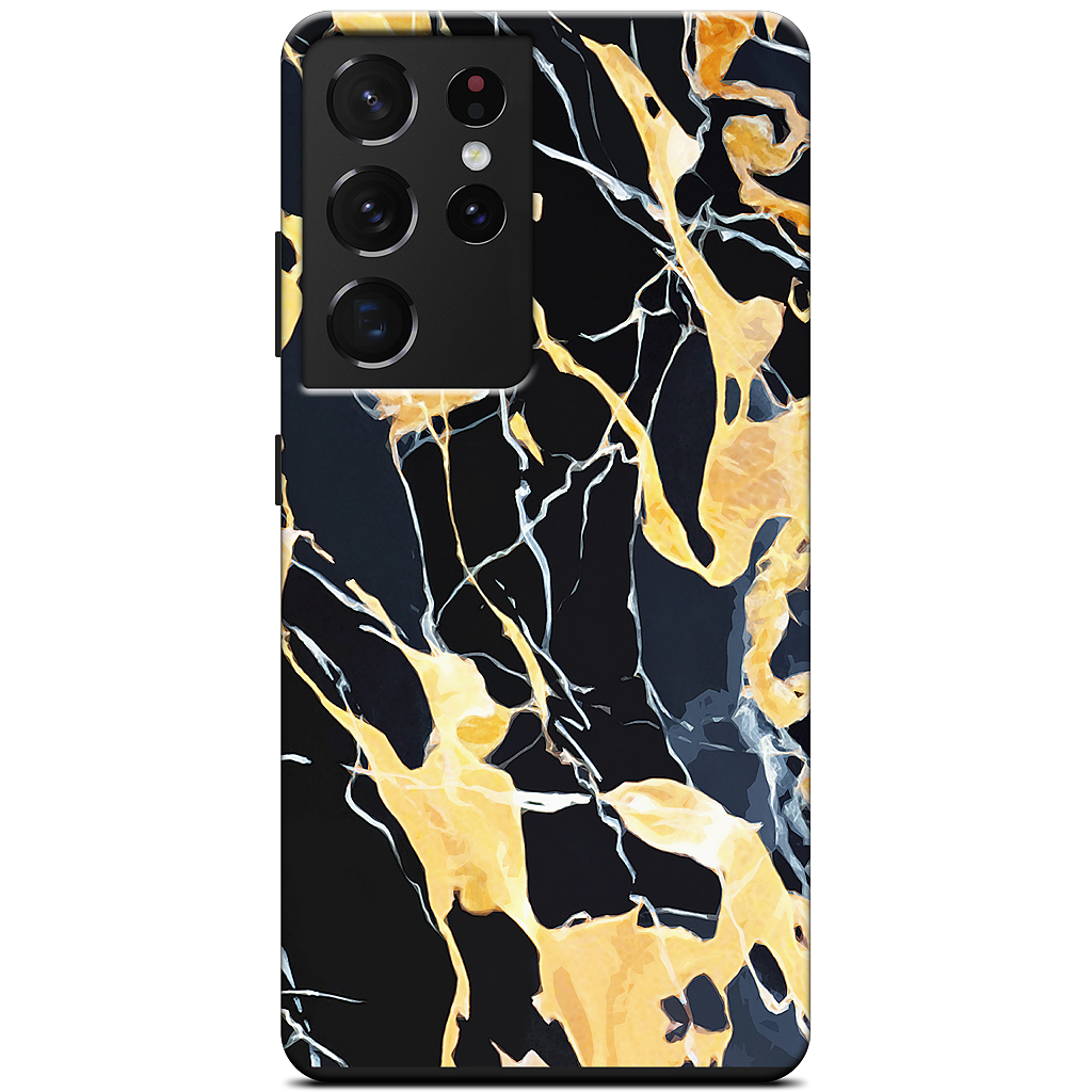 Black Marble Samsung Case