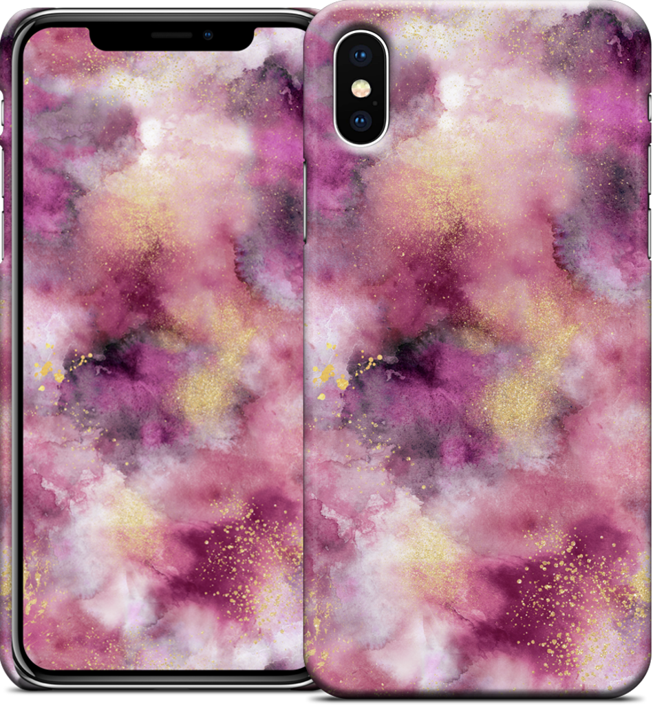 Watercolor Marble Pink Gold iPhone Case