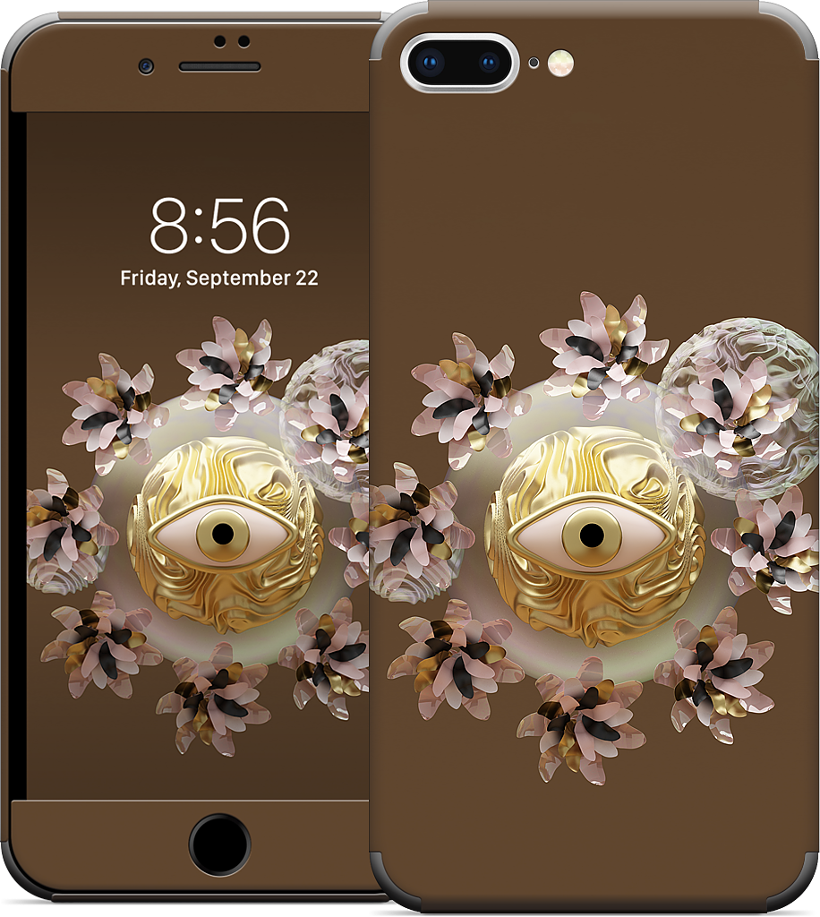 Golden Flowers iPhone Skin