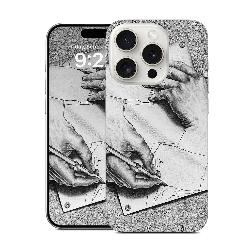 Drawing Hands iPhone Skin