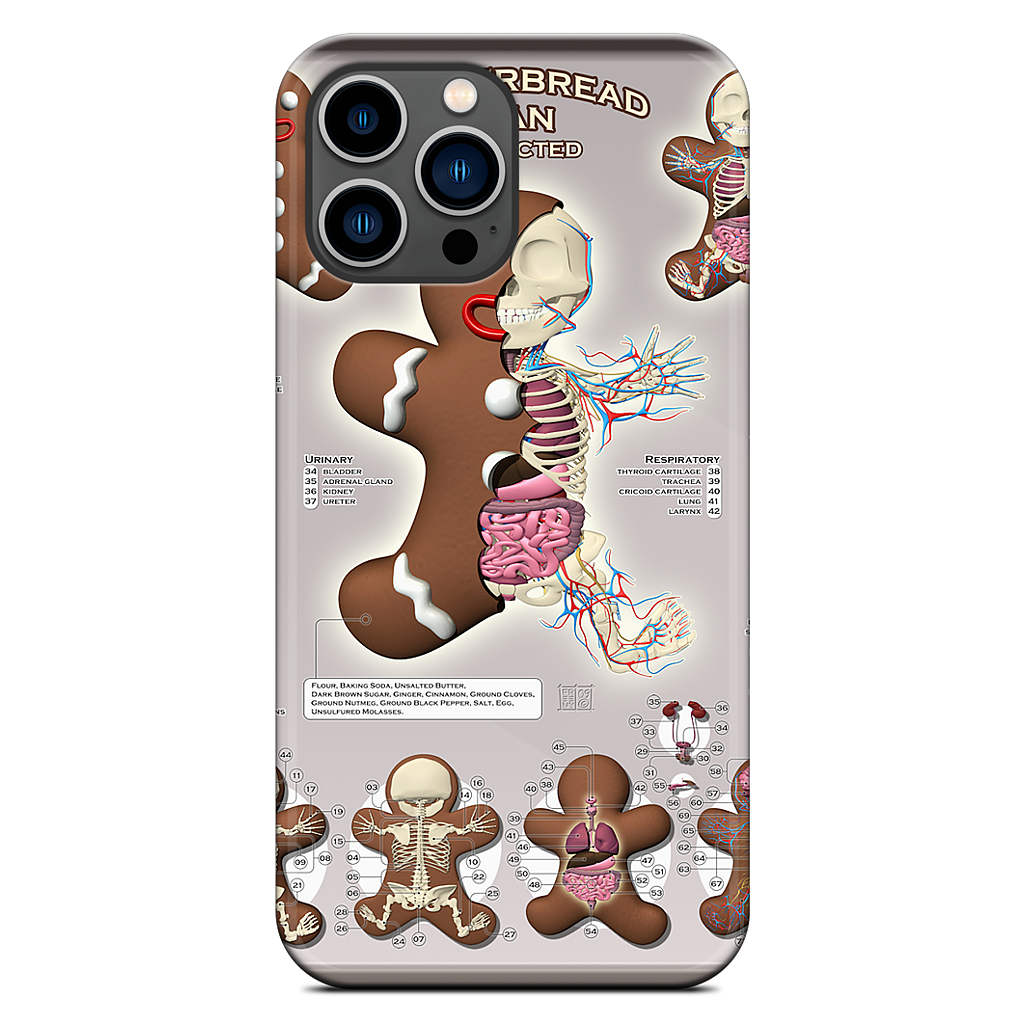 Gingerbread Man Dissected iPhone Case