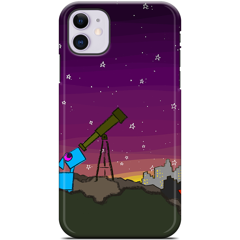 Space Dog Telescope iPhone Case