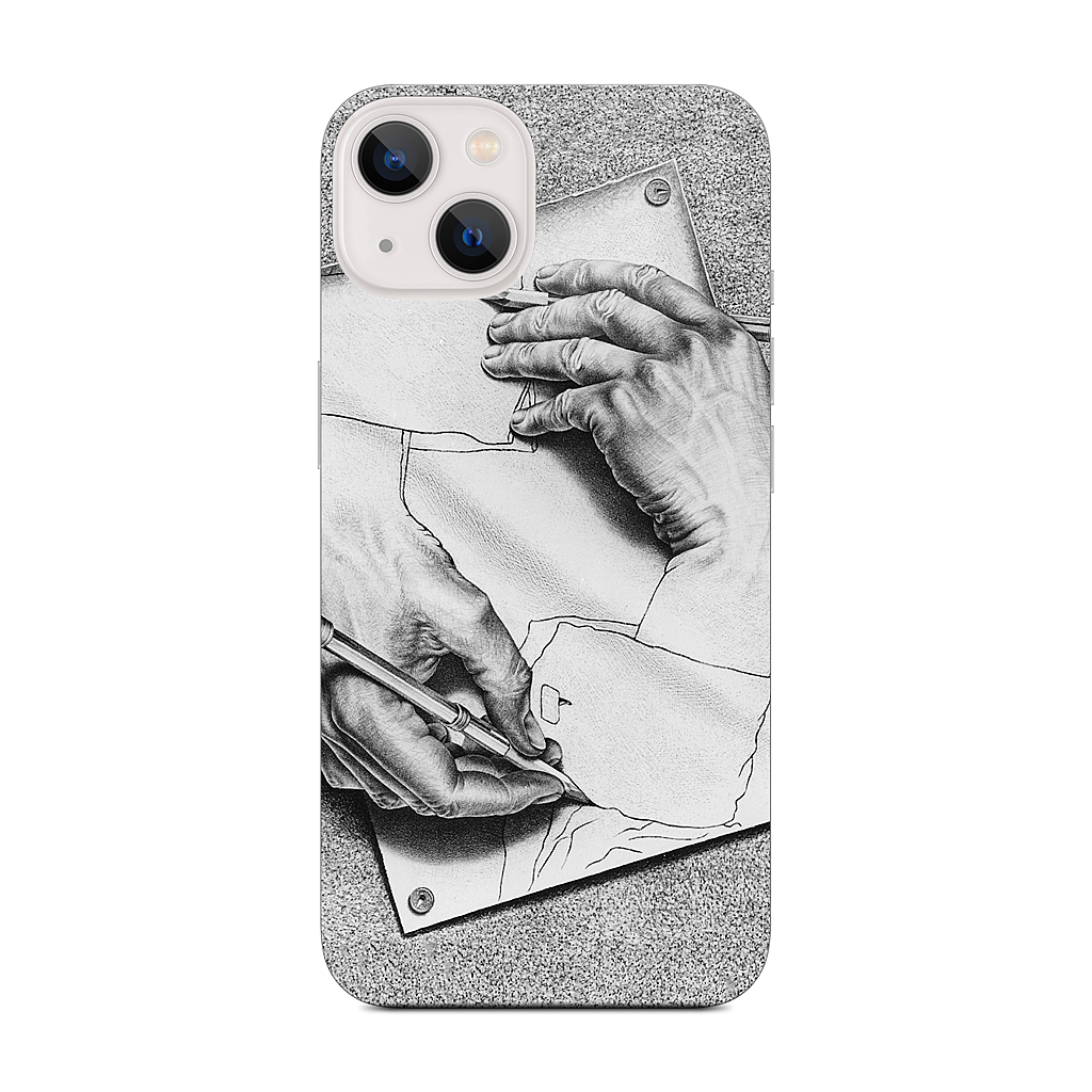 Drawing Hands iPhone Skin