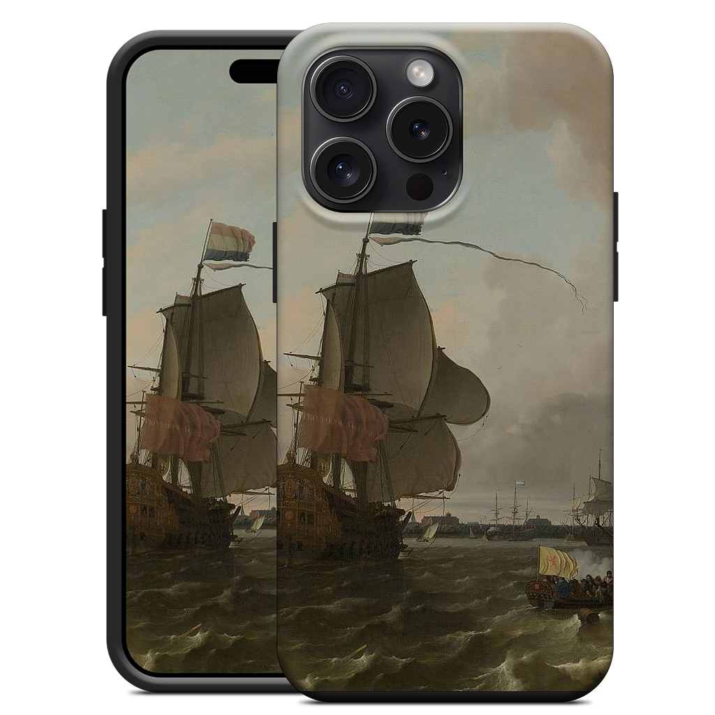 The Warship Brielle on the Maas Rotterdam iPhone Case