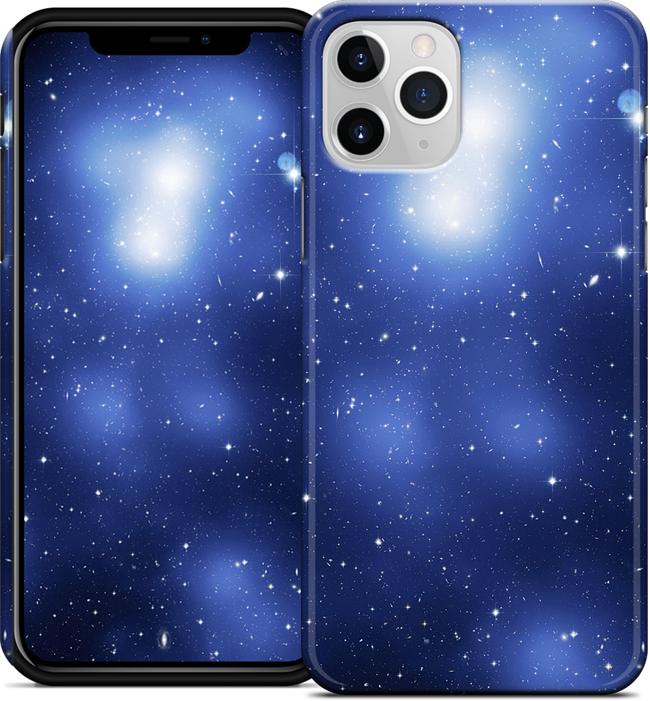 Galaxy Cluster Blue iPhone Case