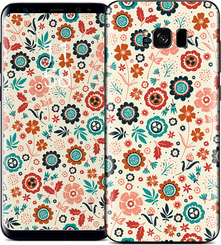 Folk Flowers Samsung Skin