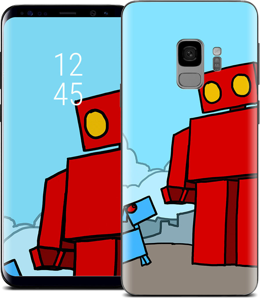 Red Robot Leaving The City Samsung Skin