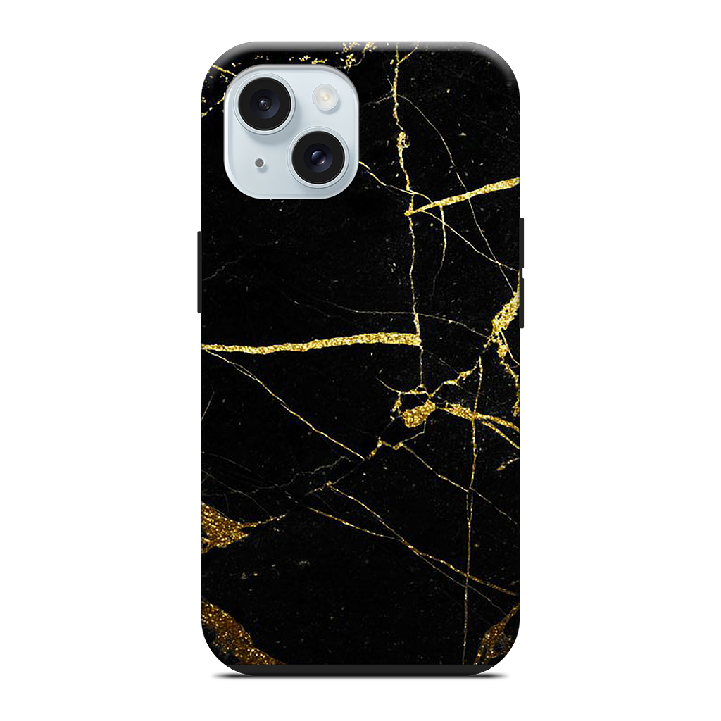 Black and Gold Marble iPhone Case