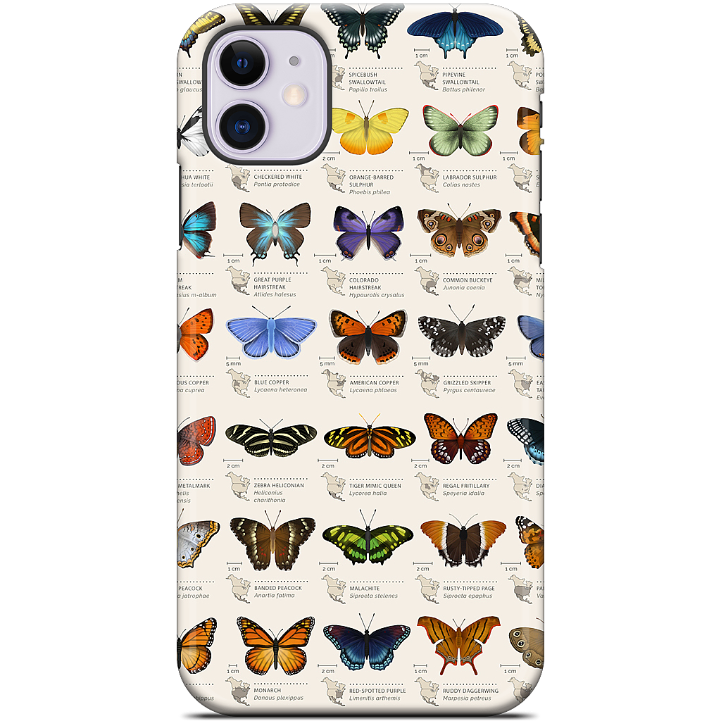 42 North American butterflies iPhone Case