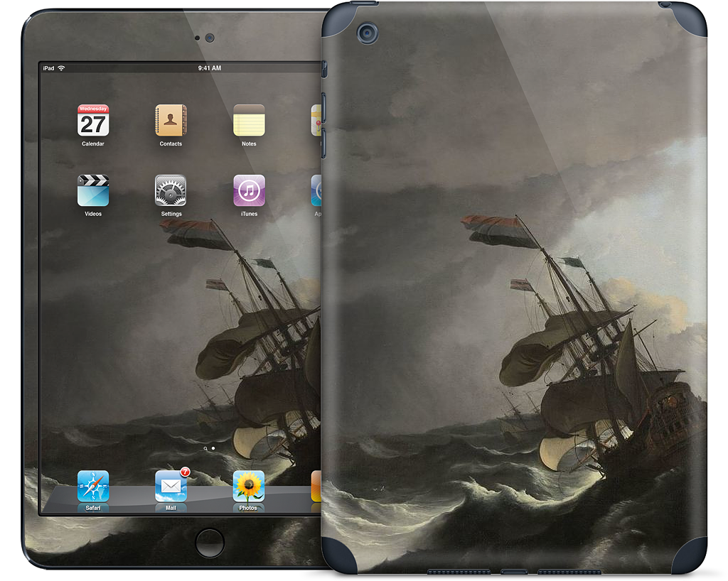 Warships During a Storm iPad Skin