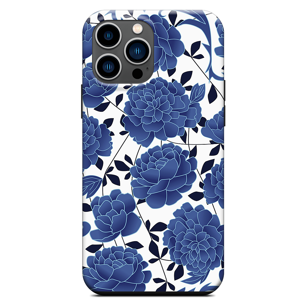 Blue flowers iPhone Case