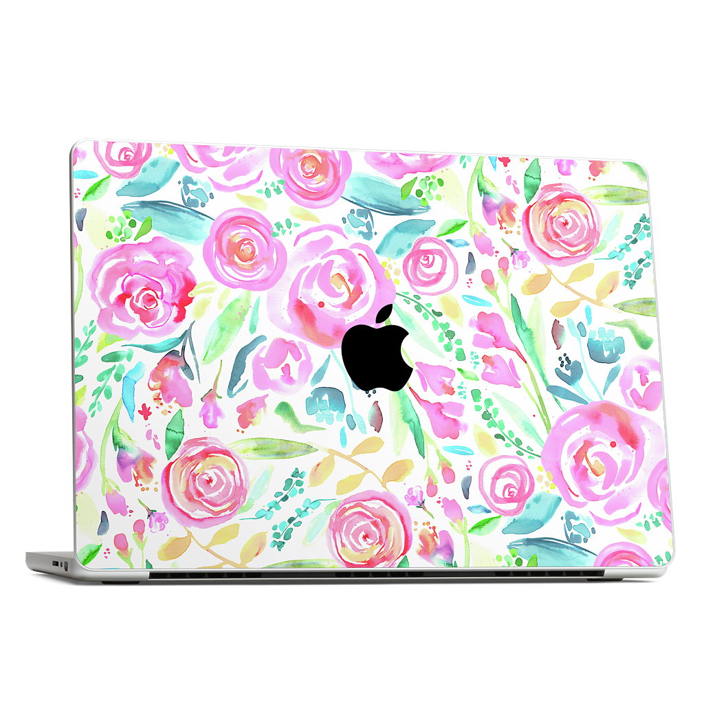 Sweet Floral Roses Pastel Bouquet MacBook Skin