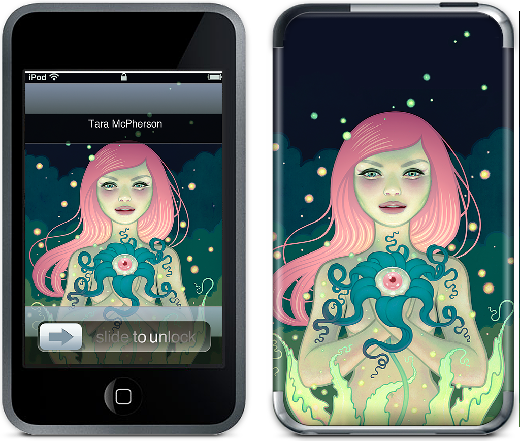 Midnight Bloom iPod Skin
