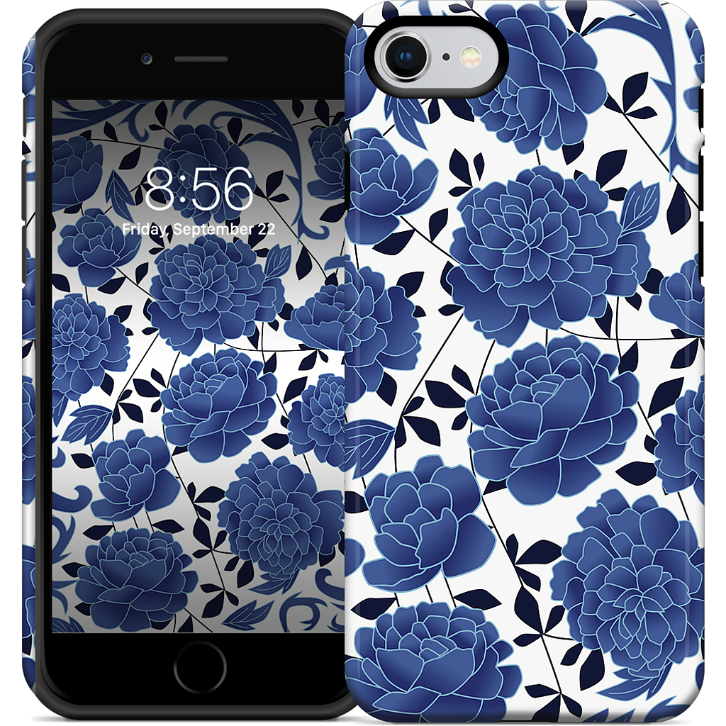 Blue flowers iPhone Case