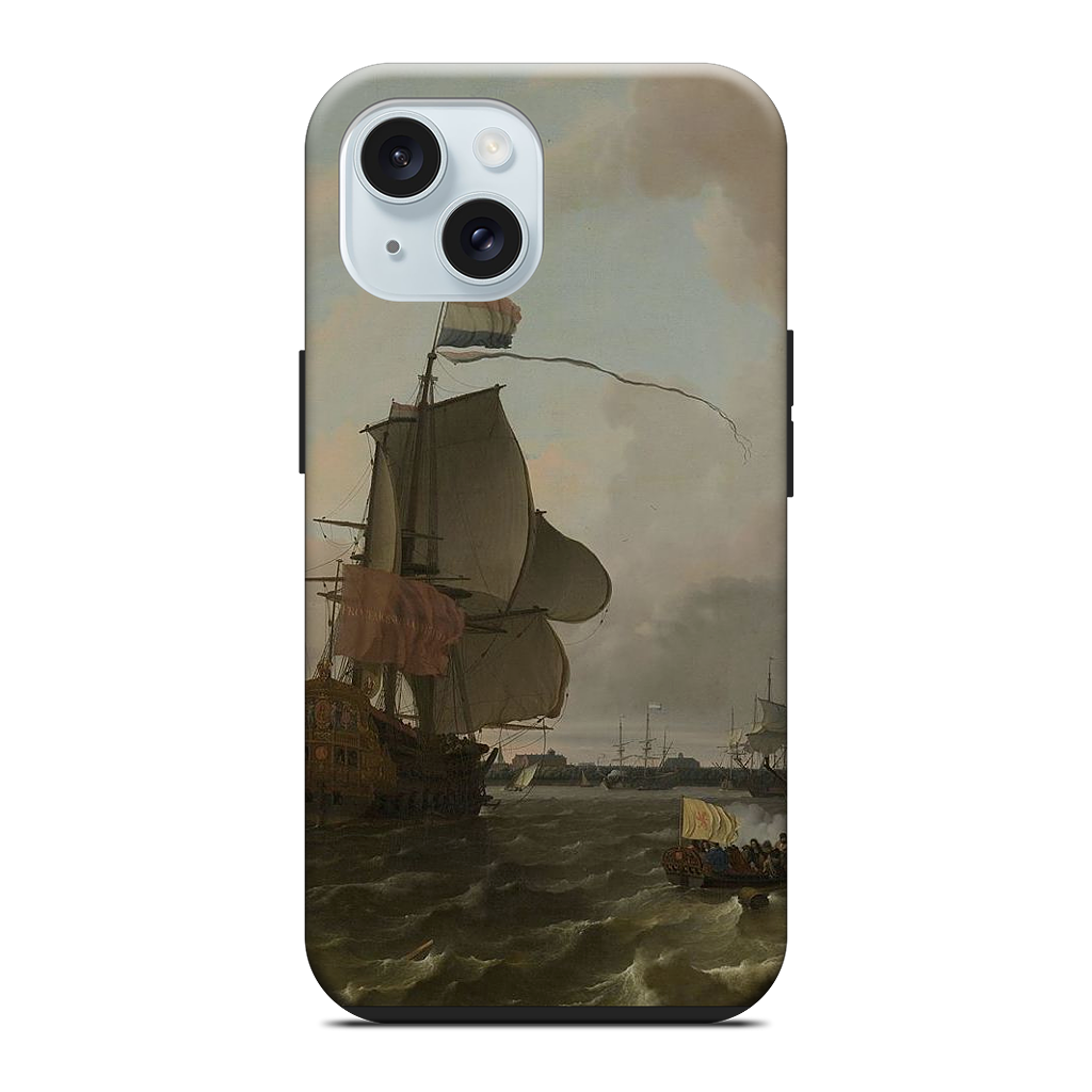 The Warship Brielle on the Maas Rotterdam iPhone Case