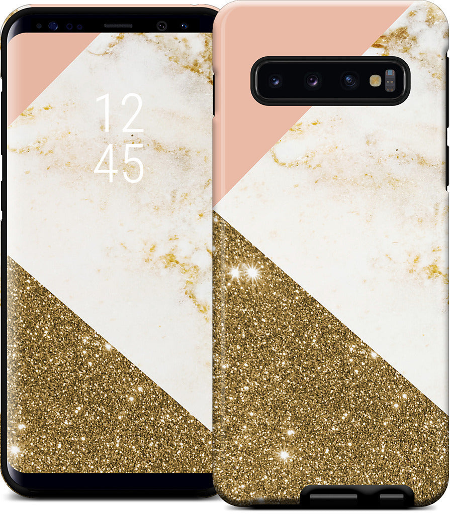 Gold Marble Collage Samsung Case