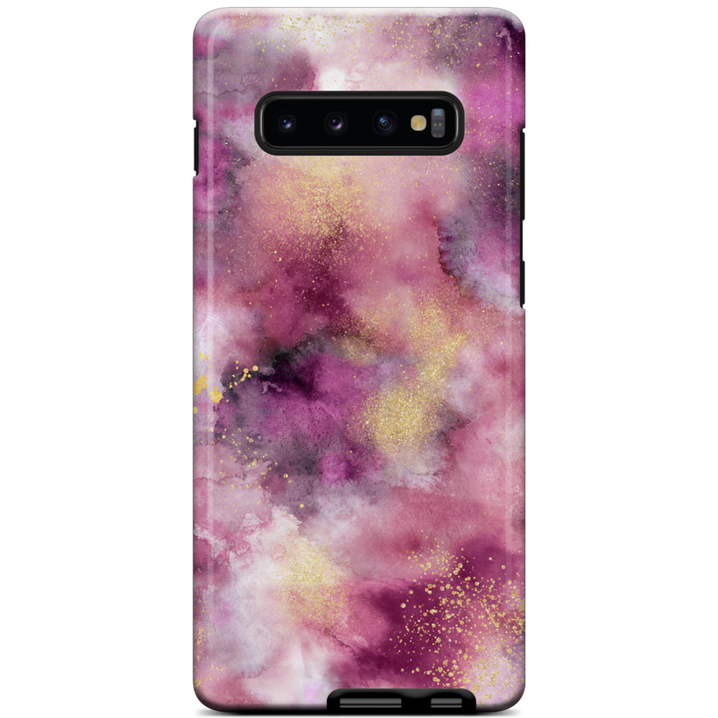 Watercolor Marble Pink Gold Samsung Case