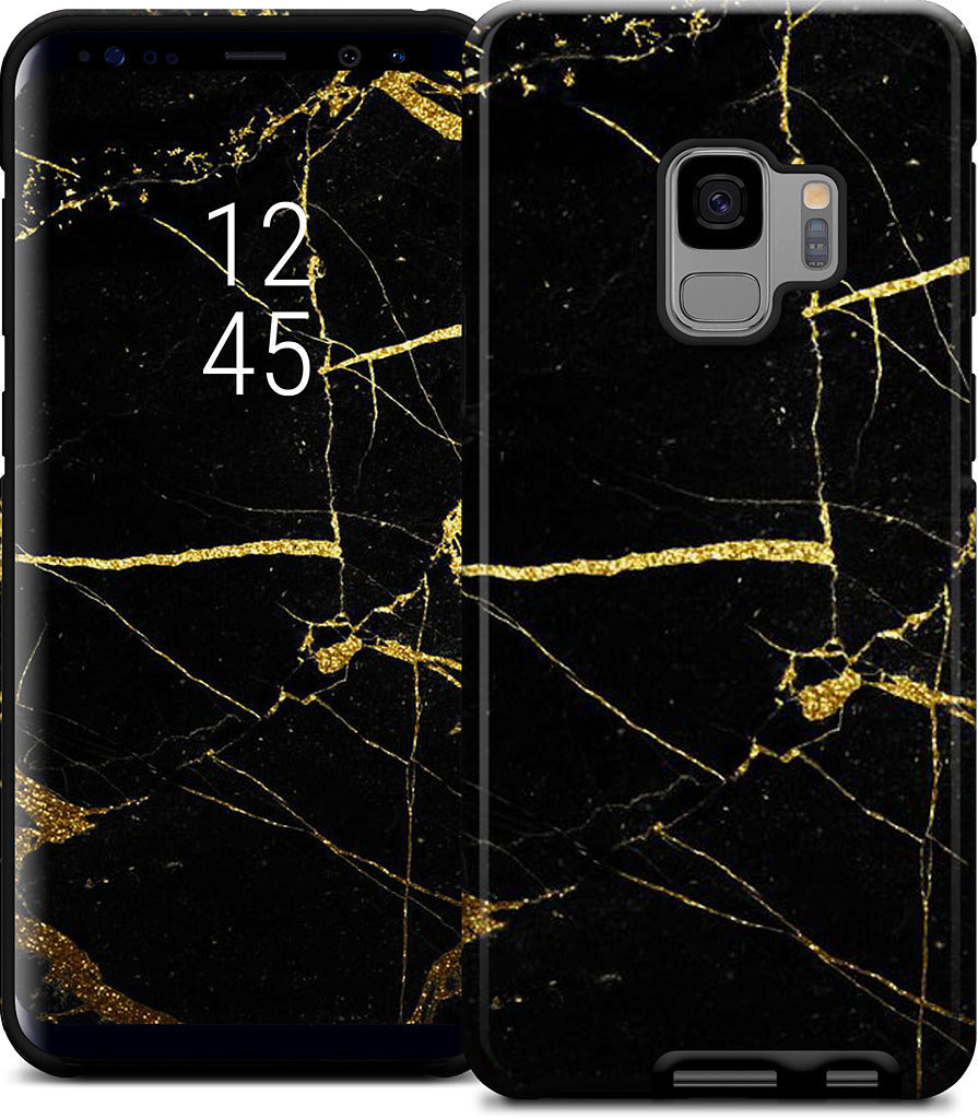 Black and Gold Marble Samsung Case