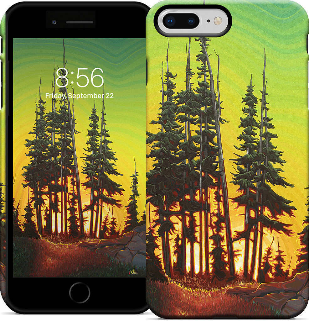 Green Skies At Night iPhone Case