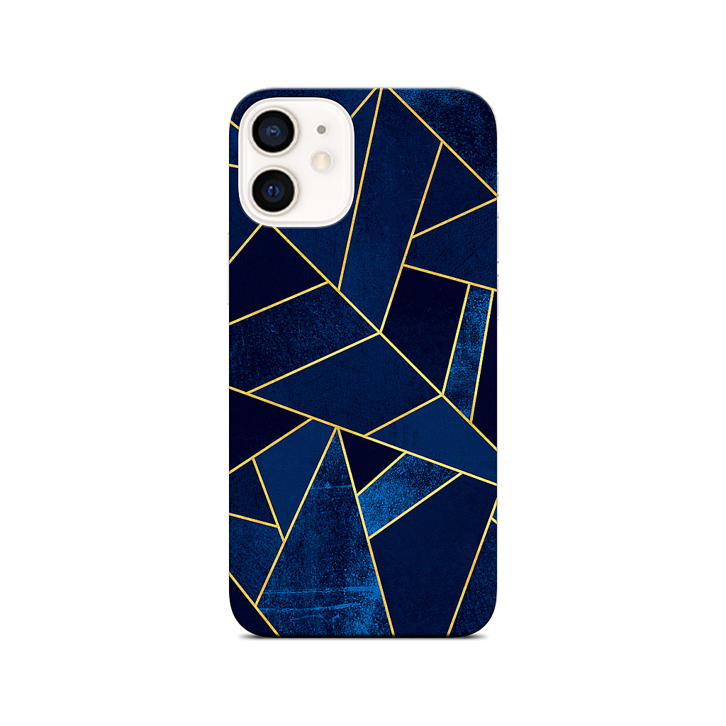 Blue Stone / Gold Lines iPhone Skin
