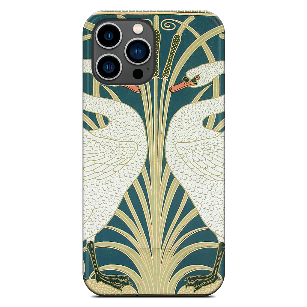 Swans and Irises iPhone Case