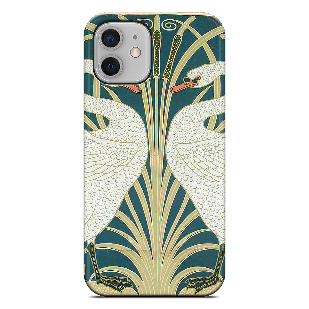 Swans and Irises iPhone Case